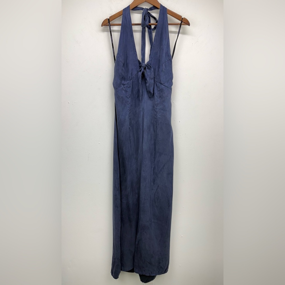 Somedays Lovin Navy Blue Halter Jumpsuit